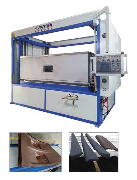 Vacuum activating machine for aviation interior parts